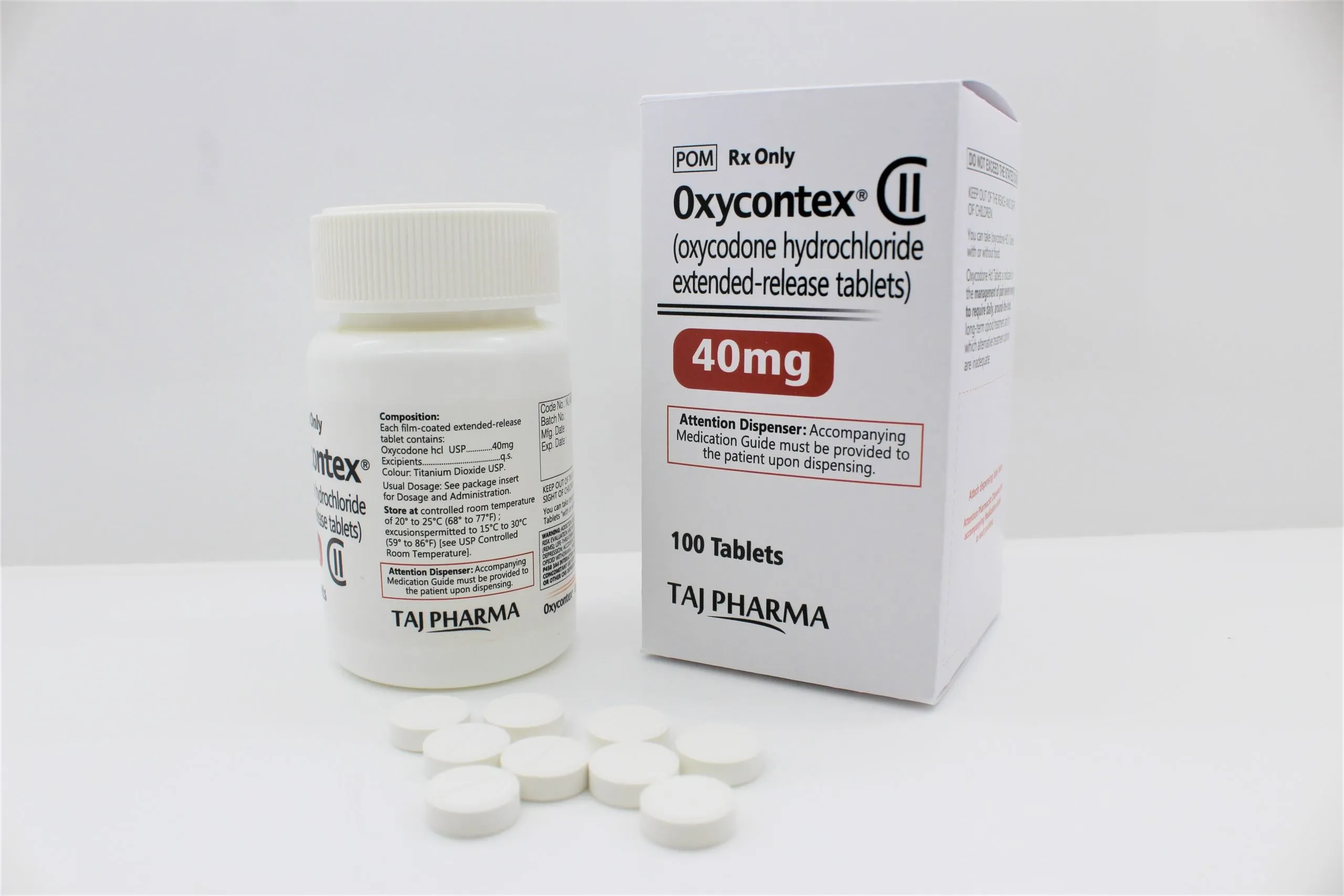 Oxycodone Hydrochloride ER Tablets 40mg manufacturer in India