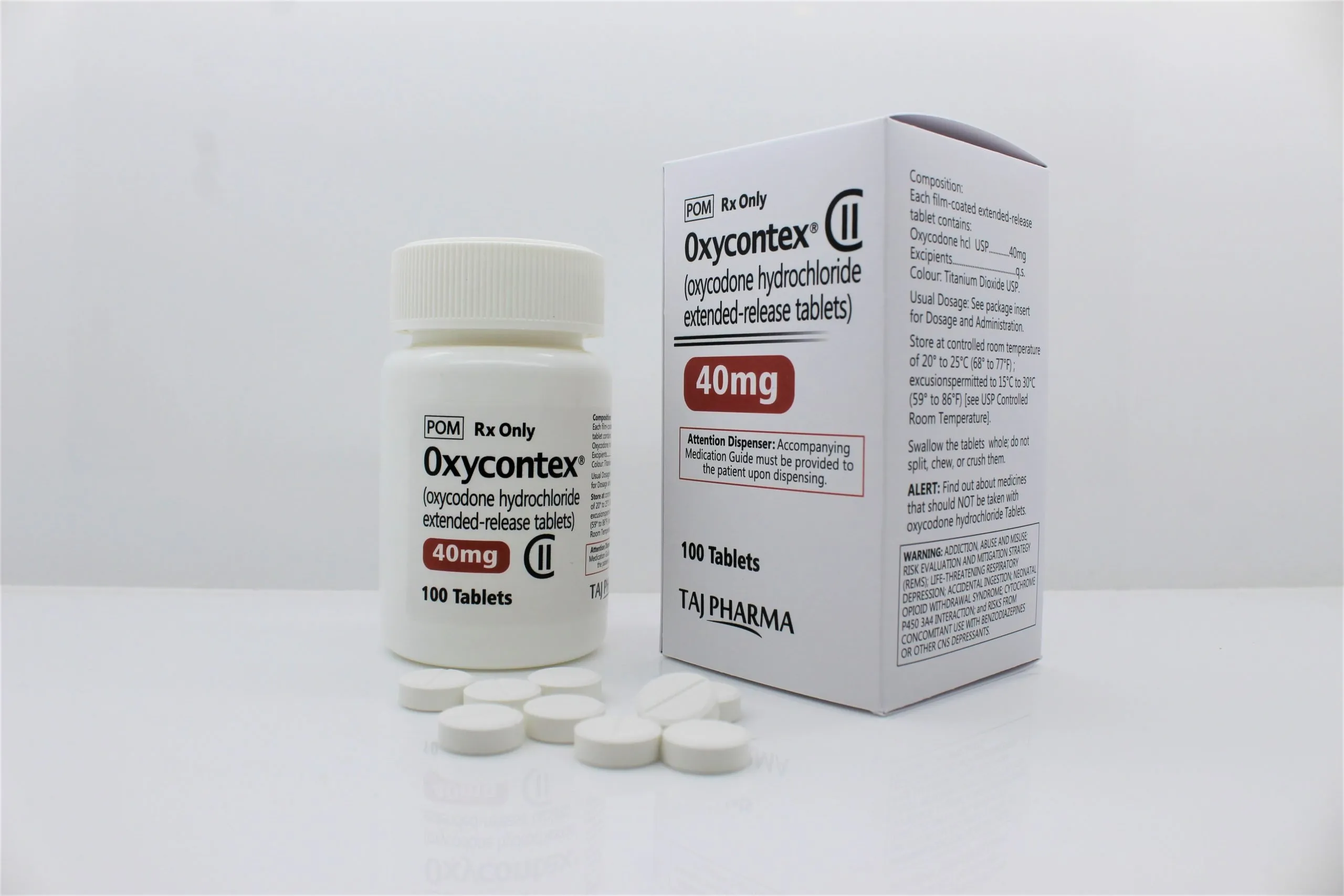Oxycodone Hydrochloride ER Tablets 40mg suppliers in India