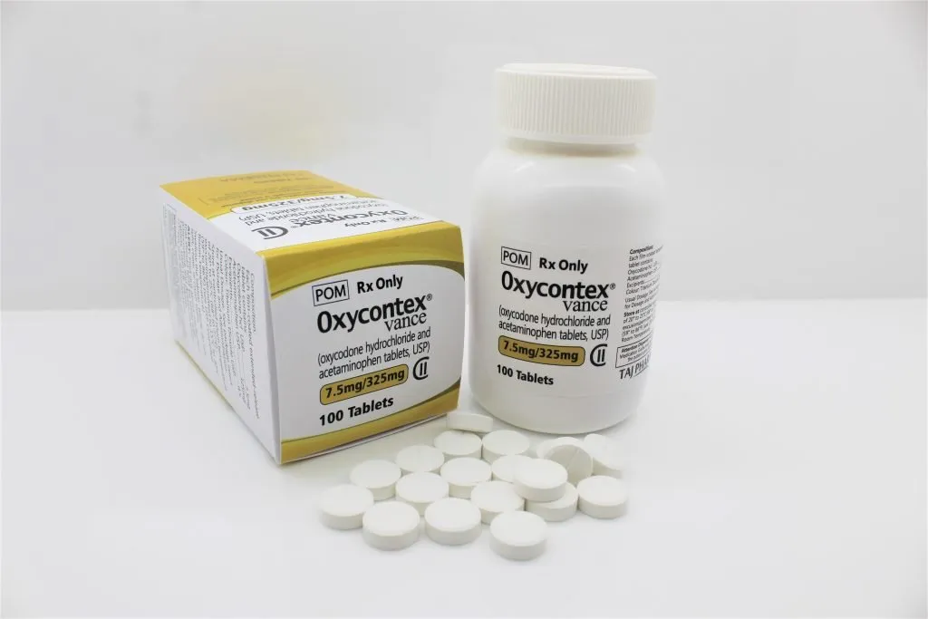 Oxycodone hydrochloride 7.5mg and Acetaminophen 375mg Tablet Largest Generic Manufacturer