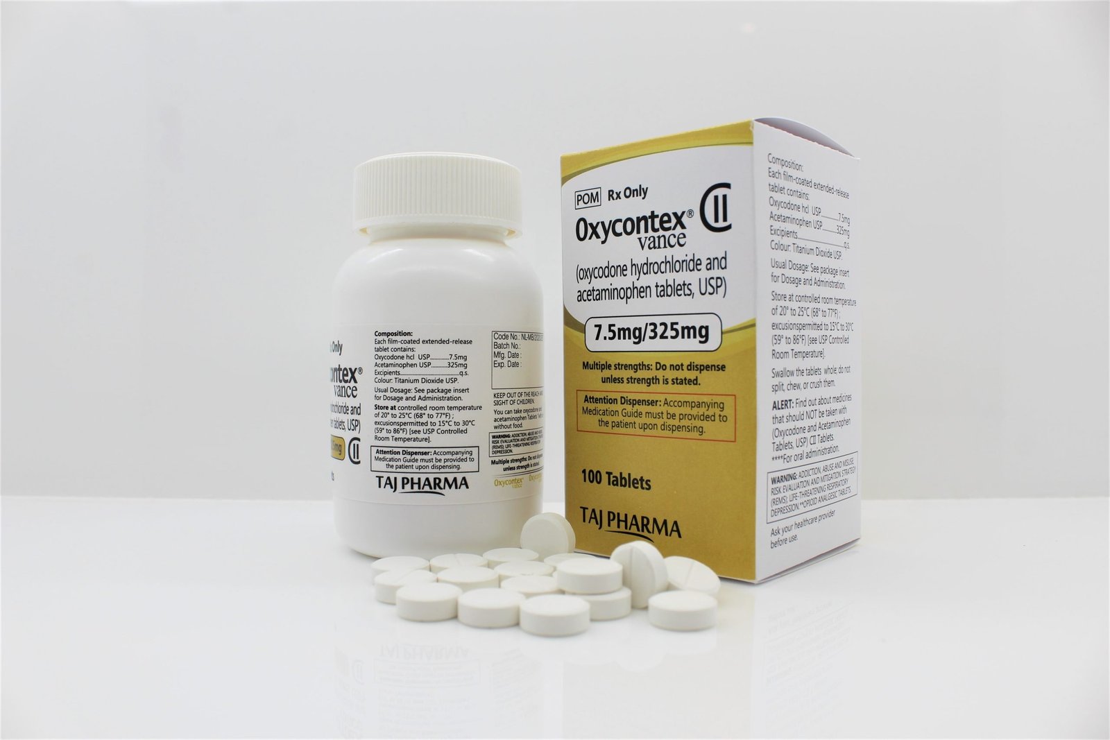 Oxycodone hydrochloride 7.5mg and Acetaminophen 375mg Tablet dosage guidelines