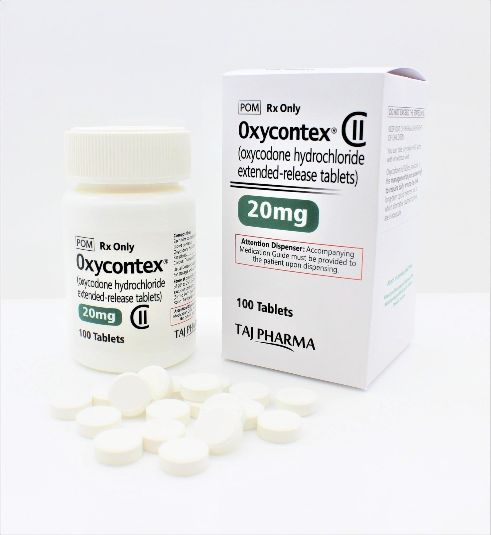 Taj Pharma is a WHO-GMP Certified Pharmaceutical Manufacturer of Oxycodone Hydrochloride Extended-Release Tablet 20mg Supplier, Oxycodone ER Tablet Suppliers from India. Taj Pharma holds an excellent record in manufacturing Oxycodone HCL ER Tablet from India.