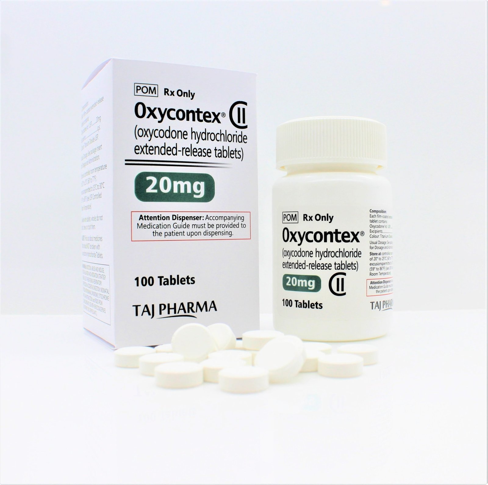 Taj Pharma India is one of the renowned prominent Manufacturers and Supplier of Oxycodone Hydrochloride Extended-Release Tablet 20mg; We follow ICH norms for quality standards of Oxycodone ER Tablet best through the effective application of modern machinery based in Vapi, Gujarat, India.