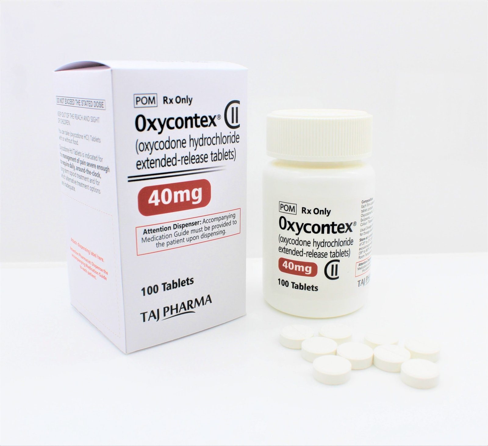 Taj Pharma is a WHO-GMP Certified Pharmaceutical Manufacturer of Oxycodone Hydrochloride Extended-Release Tablet 40mg Supplier, Oxycodone ER Tablet Suppliers from India. Taj Pharma holds an excellent record in manufacturing Oxycodone HCL ER Tablet from India.