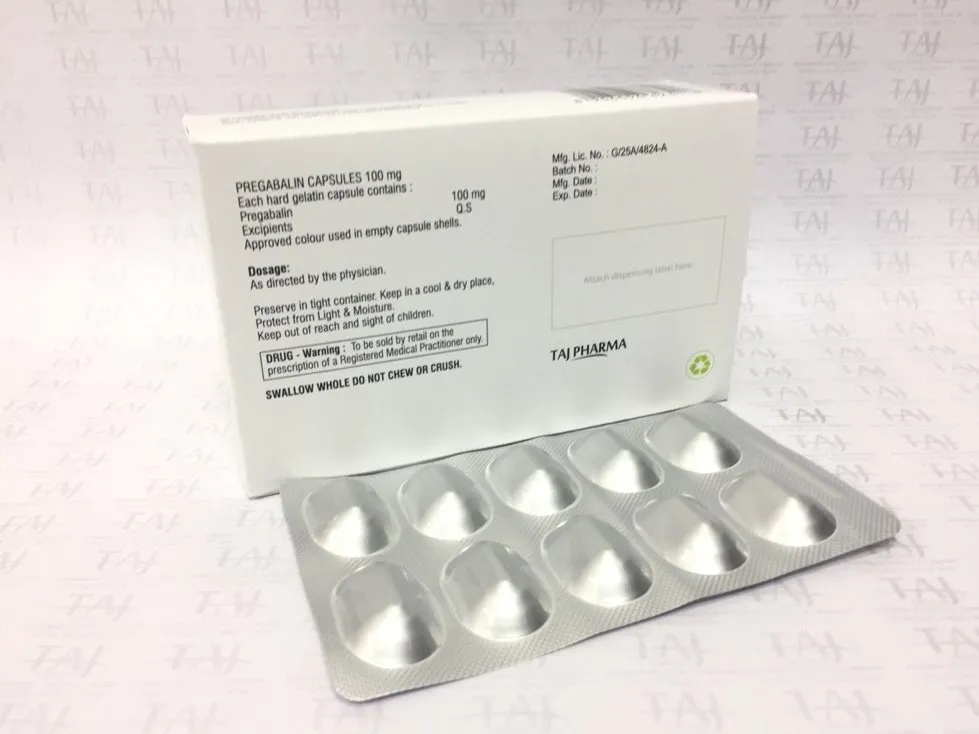 Taj Pharmaceuticals, one of the leading Pregabalin Capsules 100mg manufacturers in India brings the best-quality products. Taj Pharmaceuticals company carries the rich experience in the niche manufacturing of Pregabalin Capsules. Taj Pharmaceuticals is reputed manufacturer and Pregabalin Capsules 100mg suppliers in India prefer Taj Pharmaceuticals