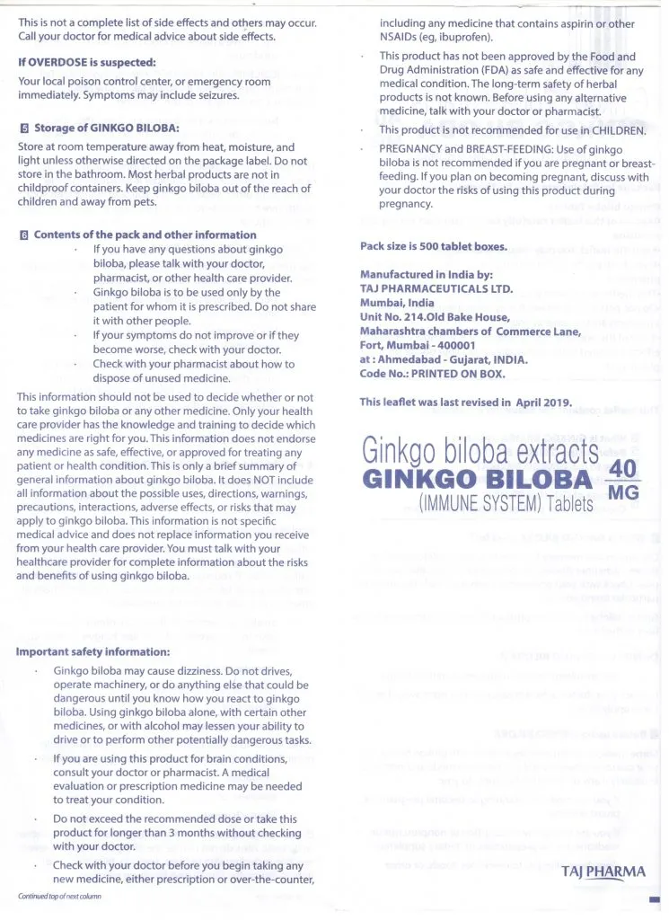 Ginkgo Biloba: Uses, Side Effects, Interactions, Dosage, and Warning