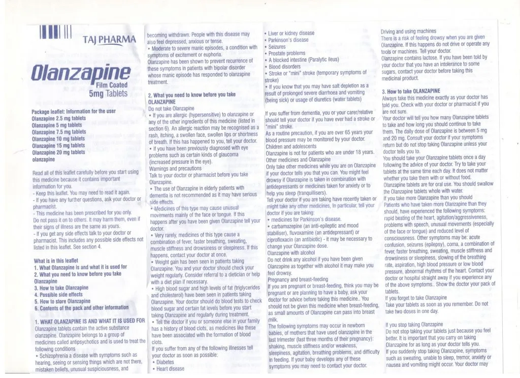 Olanzapine Side Effects, Dosage, Uses, and More