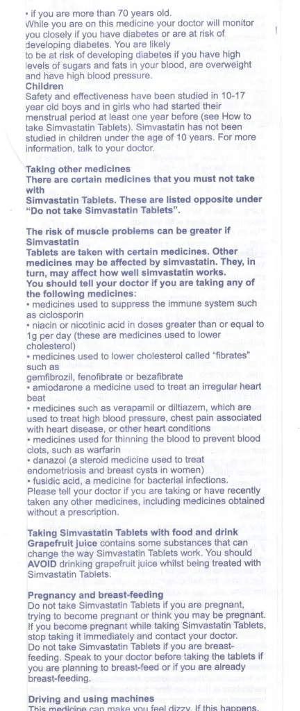 Simvastatin 20mg, 40mg Side Effects, Dosage, Usage, and More