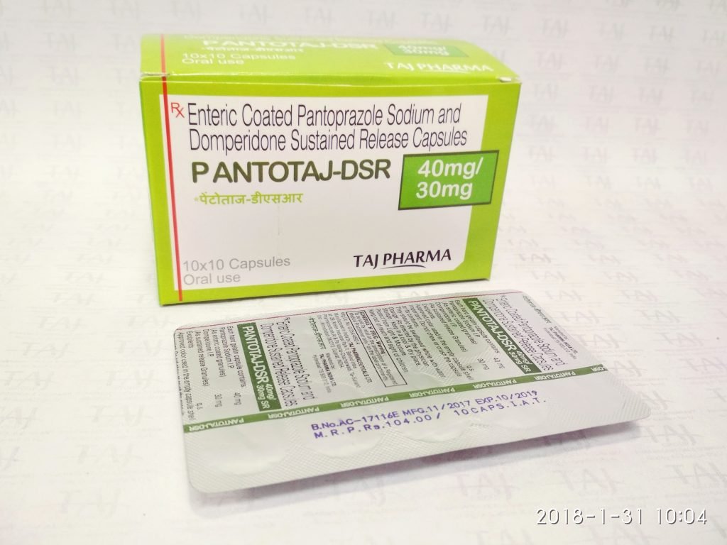 Pantoprazole Sodium & Domperidone SR Capsules-Pantotaj-dsr