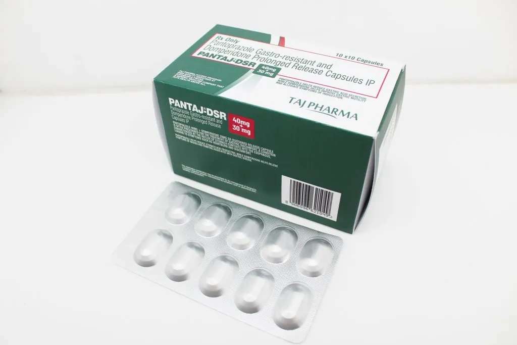 Pantoprazole Sodium GR 40mg and Domperidone PR 30mg capsules Manufacturers India & Pioneer Exporters