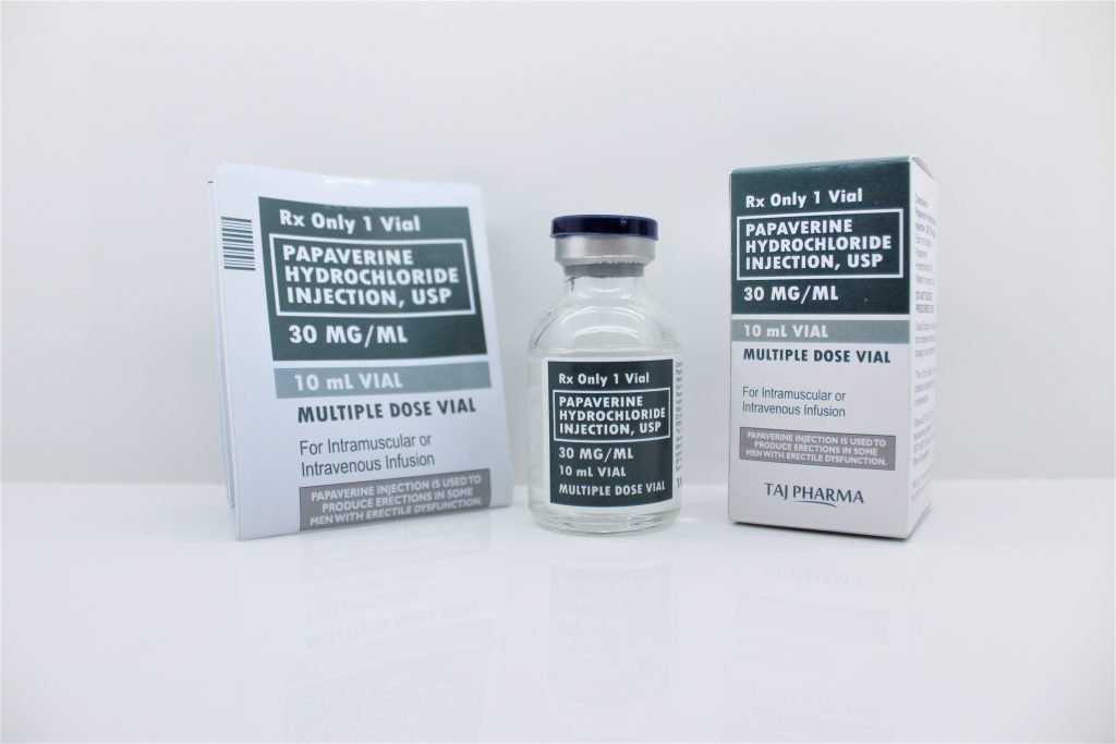 Papaverine Hydrochloride Injection 30mg Manufacturers Taj Pharma