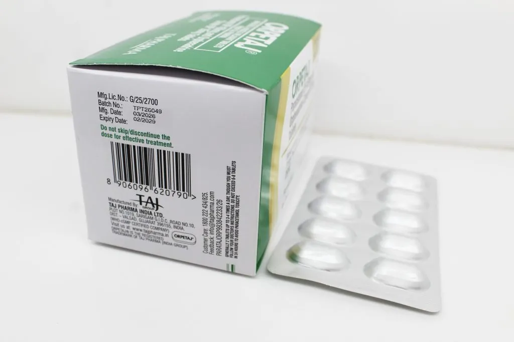 Paracetamol 450mg and Orphenadrine Citrate 35mg Tablets PAN India Manufacturer