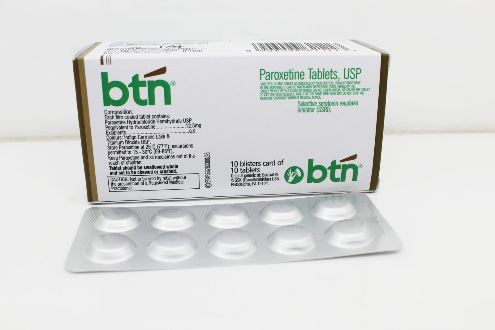 Paroxetine 12.5mg Tablets Manufacturer from Mumbai