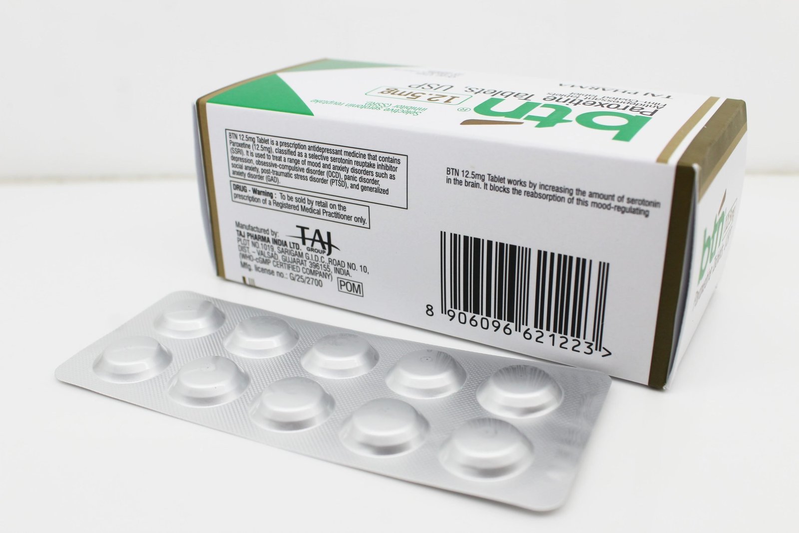 Paroxetine 12.5mg Tablets PAN India Manufacturer
