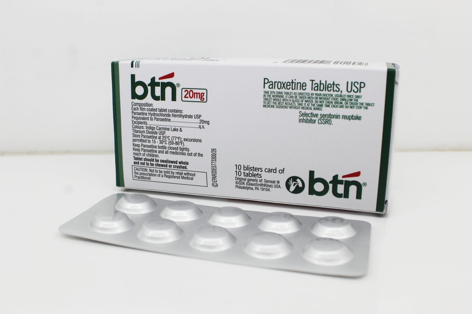 Paroxetine 20mg Tablets Manufacturers PAN India Suppliers Exporters
