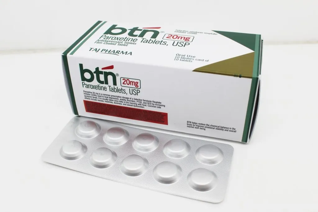 Paroxetine 20mg Tablets, Suppliers, Exporters in India