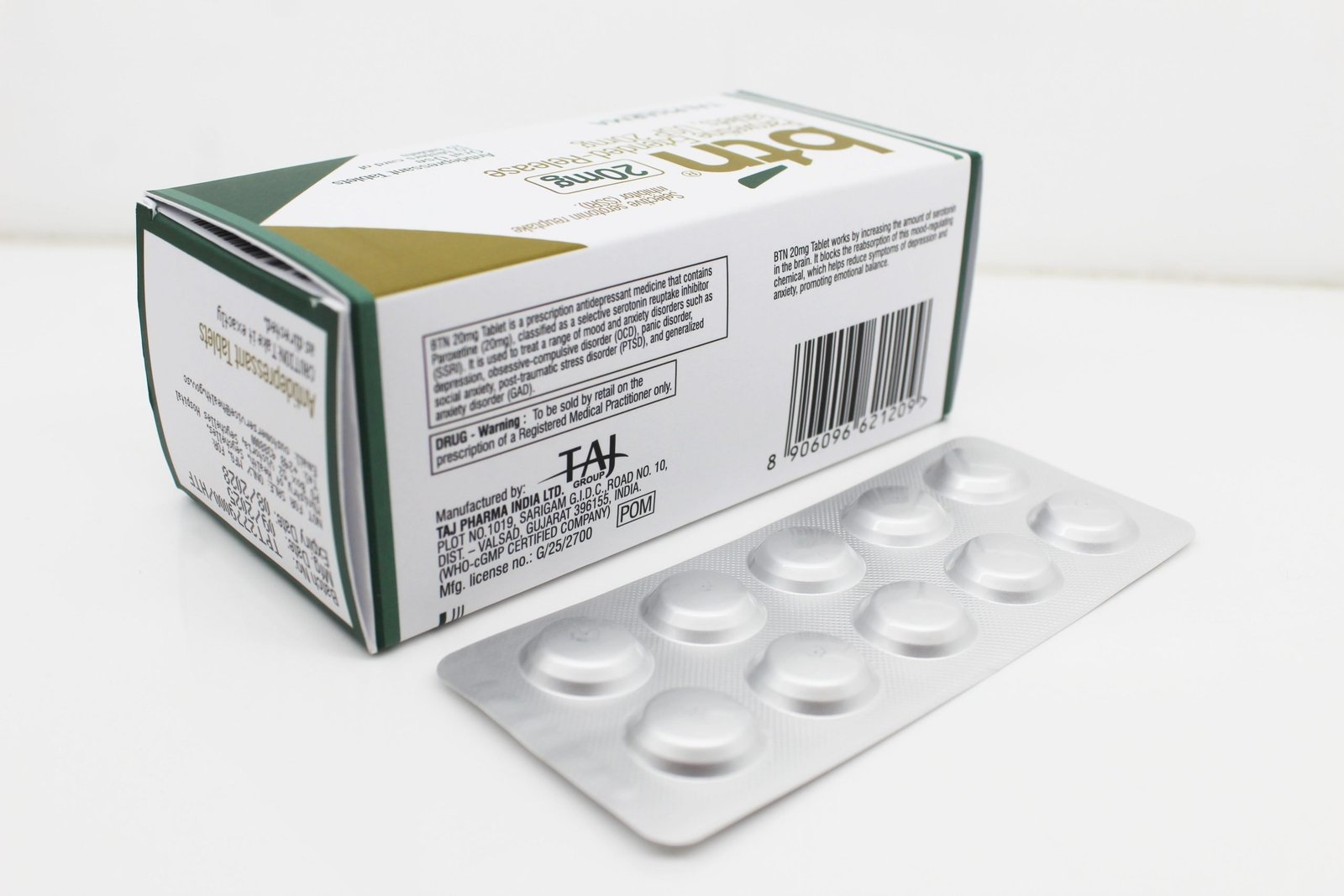 Paroxetine Extended-release Tablets 20mg Manufacturer & Suppliers in India