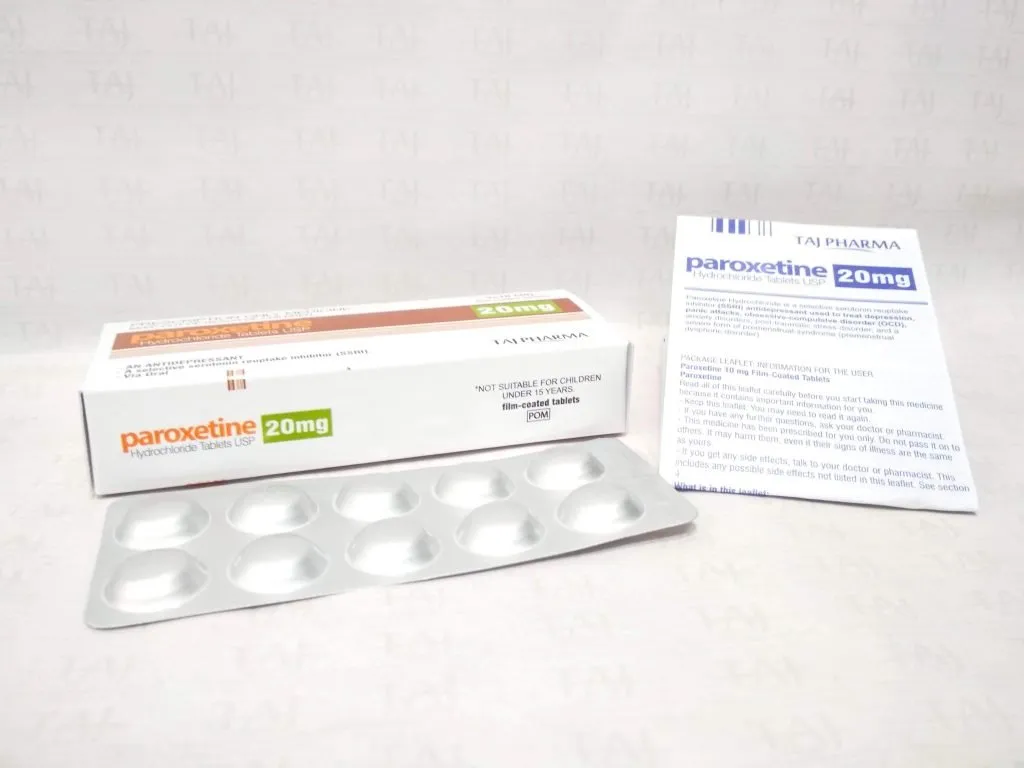 Paroxetine Hydrochloride Tablets USP 20 mg Taj Pharma