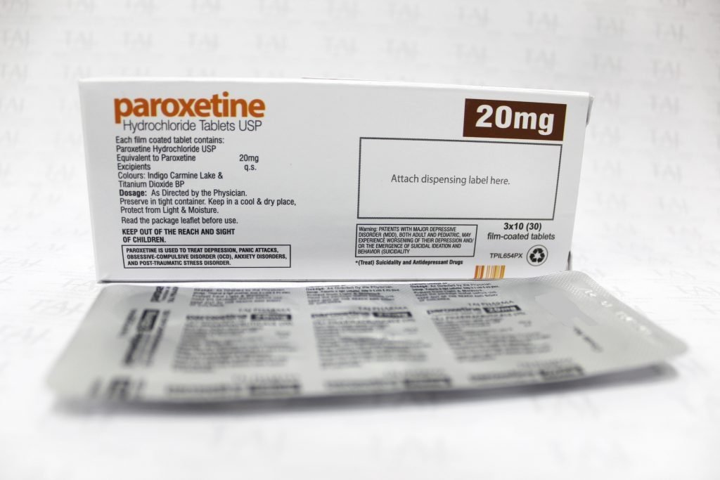 Paroxetine Hydrochloride Tablets USP 20mg Taj Pharma Mumbai