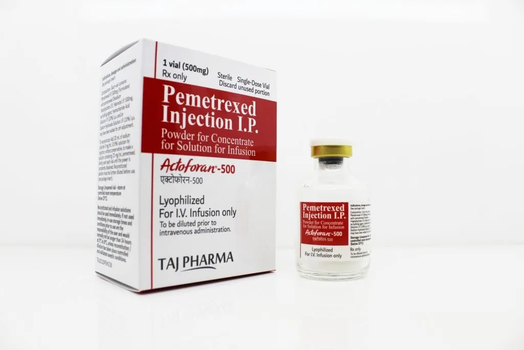 Pemetrexed Injection 500mg Manufacturers, Suppliers, Dealers & Prices in India: Taj Pharmaceuticals