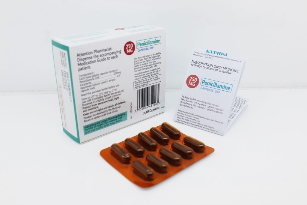 Penicillamine Capsules 250mg Manufacturer PAN India