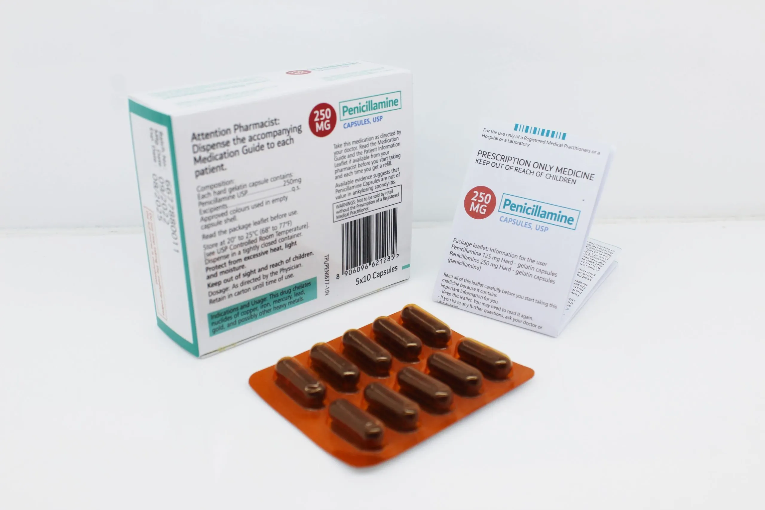 Penicillamine Capsules 250mg Manufacturer PAN India