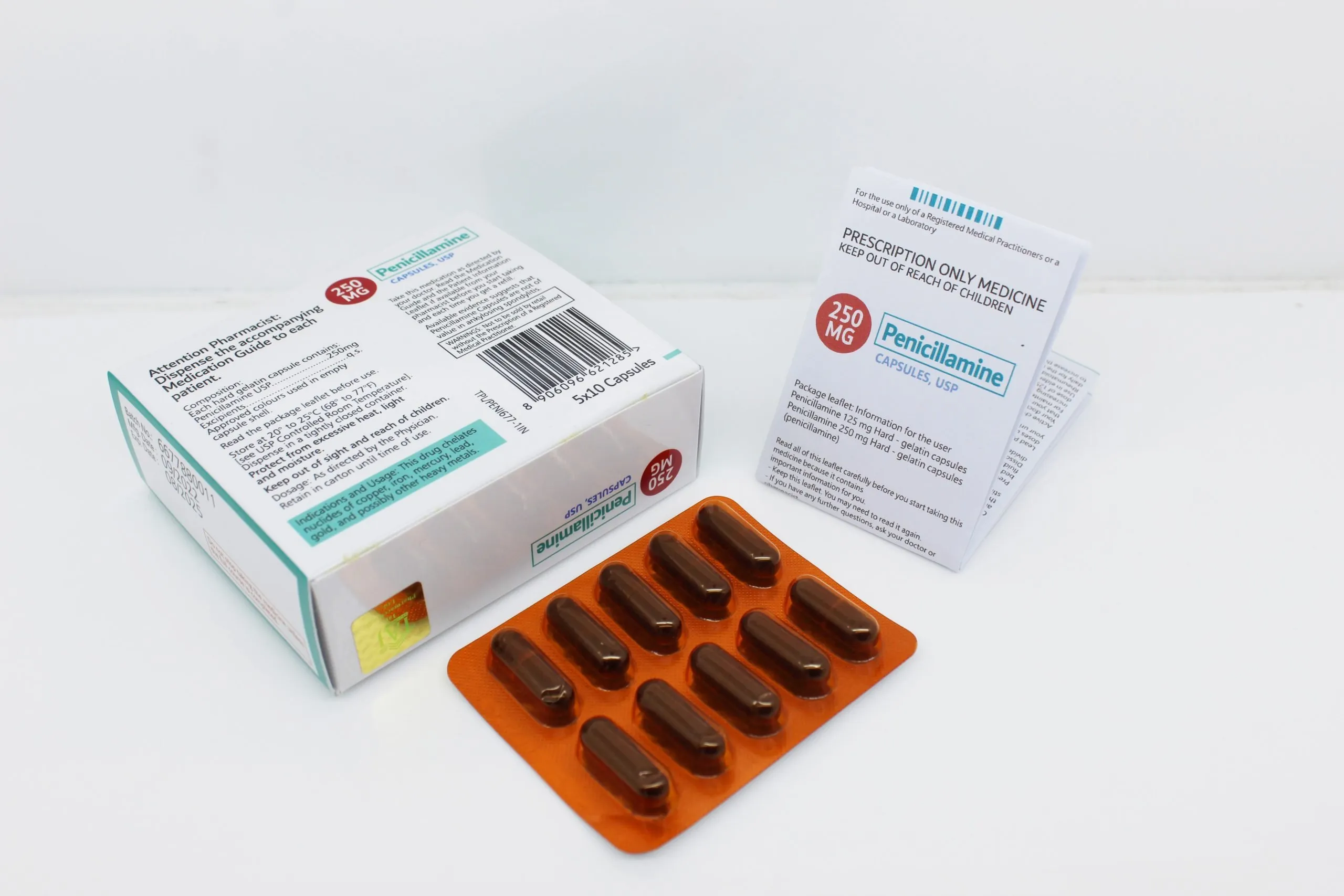 Leading Penicillamine Capsules Manufacturers, Suppliers and Exporter