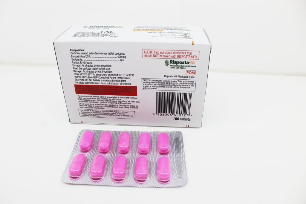 Pentoxifylline Extended-Release 400mg Tablets Suppliers in India
