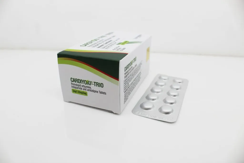 Perindopril erbumine 5mg, Indapamide 1.25mg, Amlodipine 5mg Tablets Manufacturer & Supplier