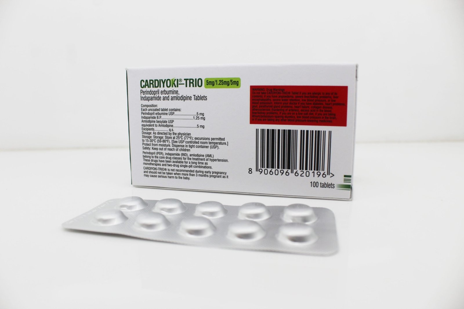 Perindopril Erbumine 5mg, Indapamide 1.25mg, Amlodipine 5mg Tablets Manufacturer Suppliers in India