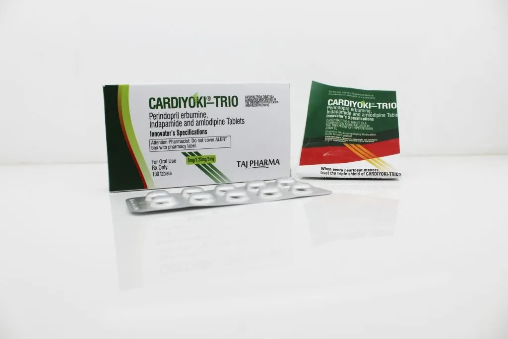 Perindopril erbumine 5mg, Indapamide 1.25mg, Amlodipine 5mg Tablets PAN India Manufacturer