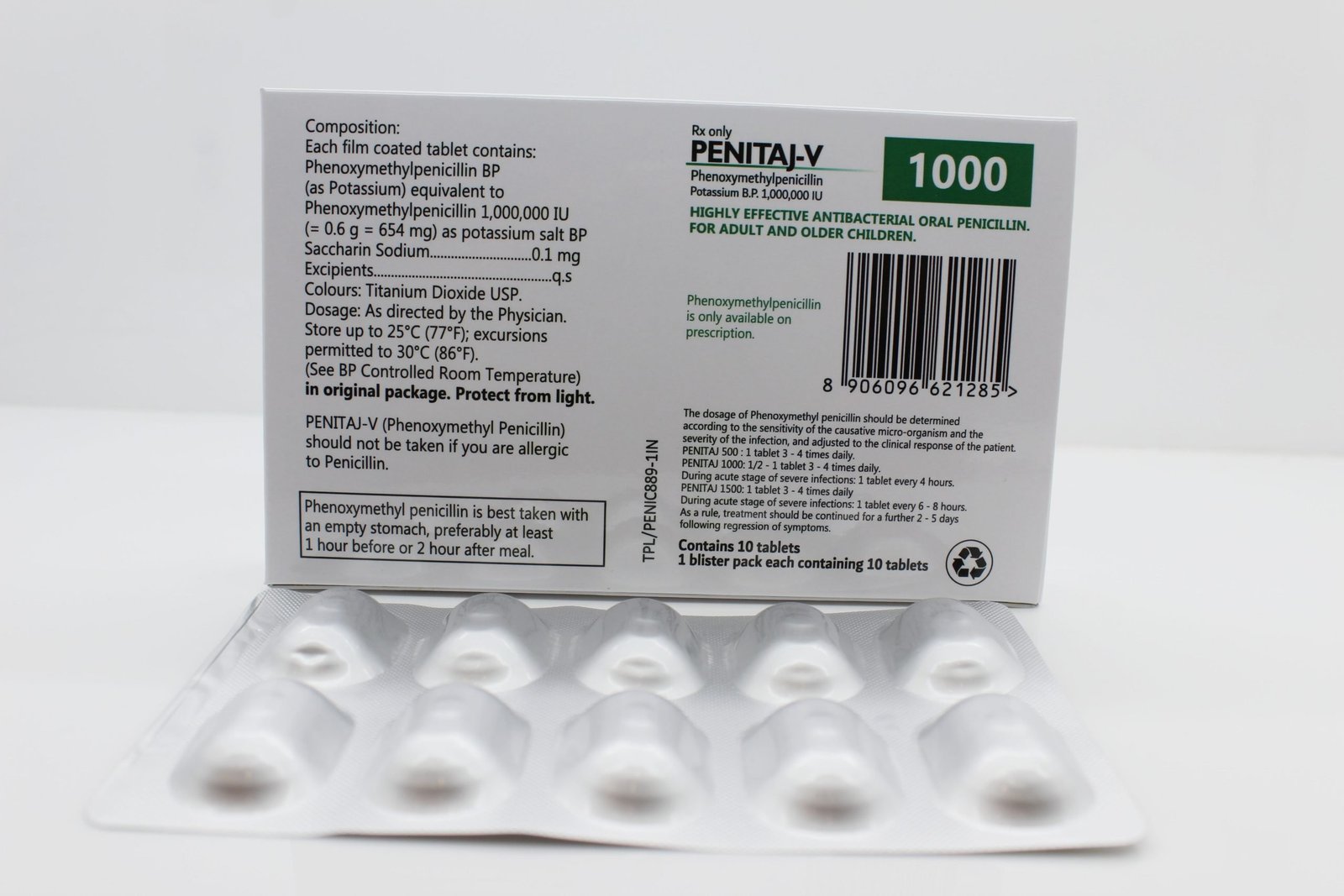 Phenoxymethylpenicillin Tablets BP 1,000,000 I.U. Manufacturer PAN India