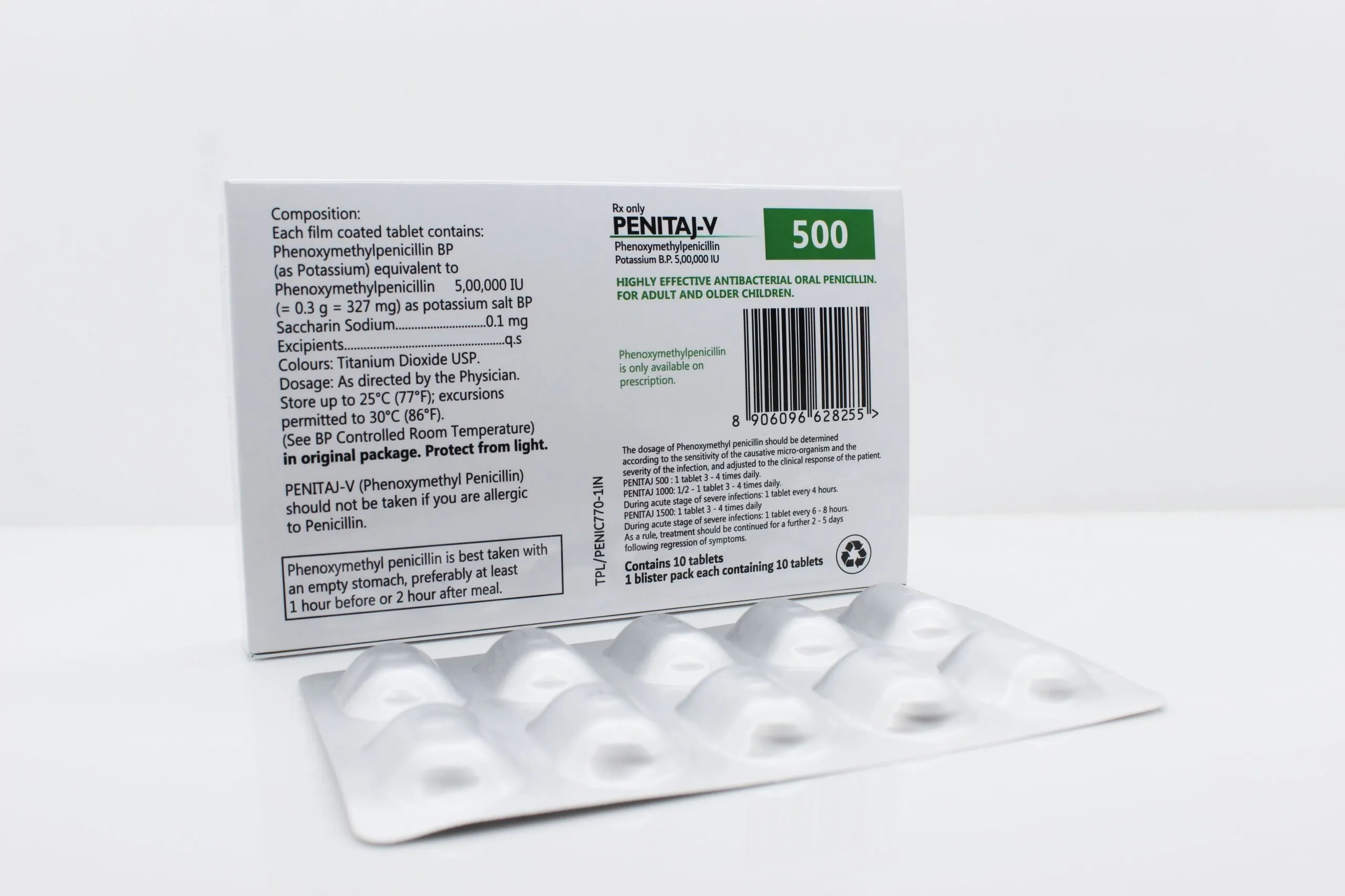 Top Phenoxymethylpenicillin Tablets BP 5,00,000 I.U. Manufacturer from Mumbai