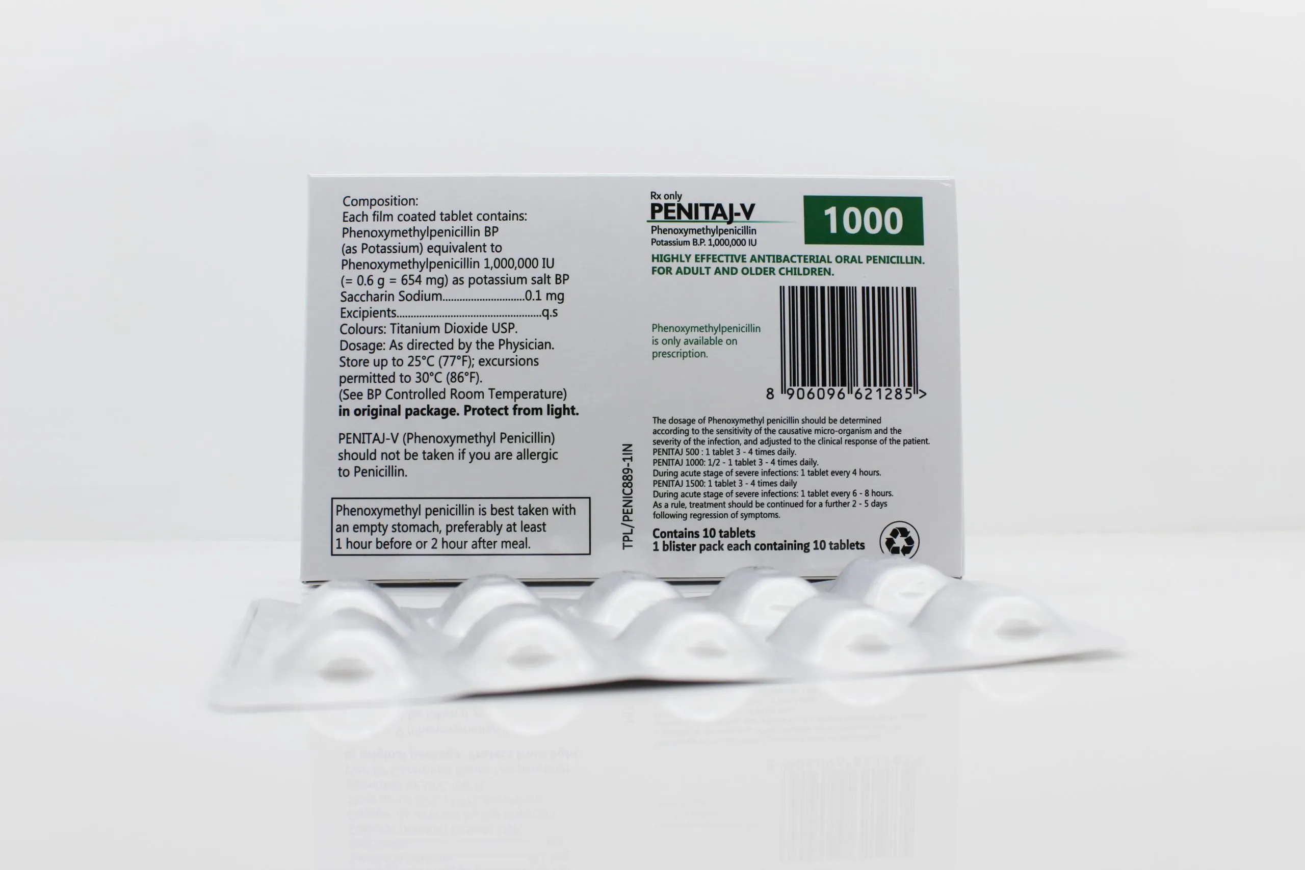 Phenoxymethylpenicillin Tablets BP 1,000,000 I.U. Manufacturer from Mumbai