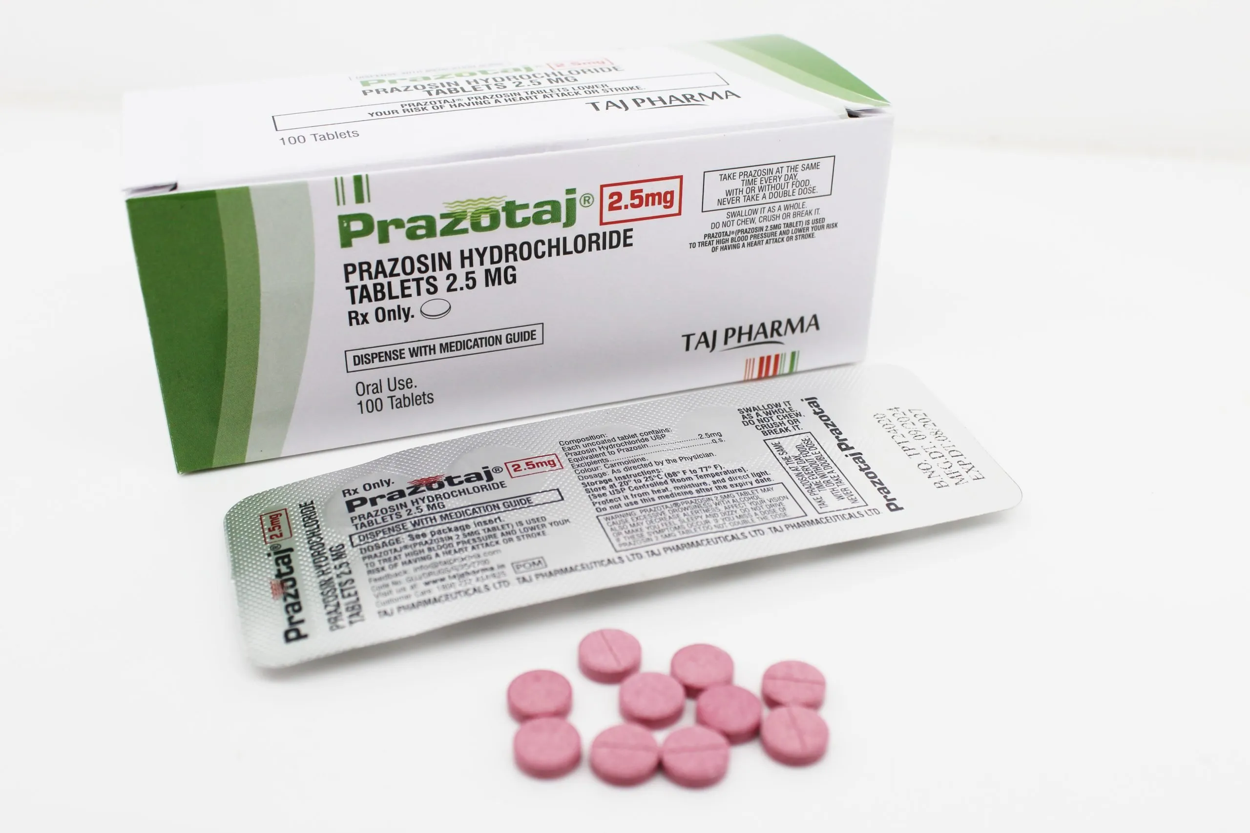 Prazosin 2.5mg Tablets Manufacturer in Mumbai