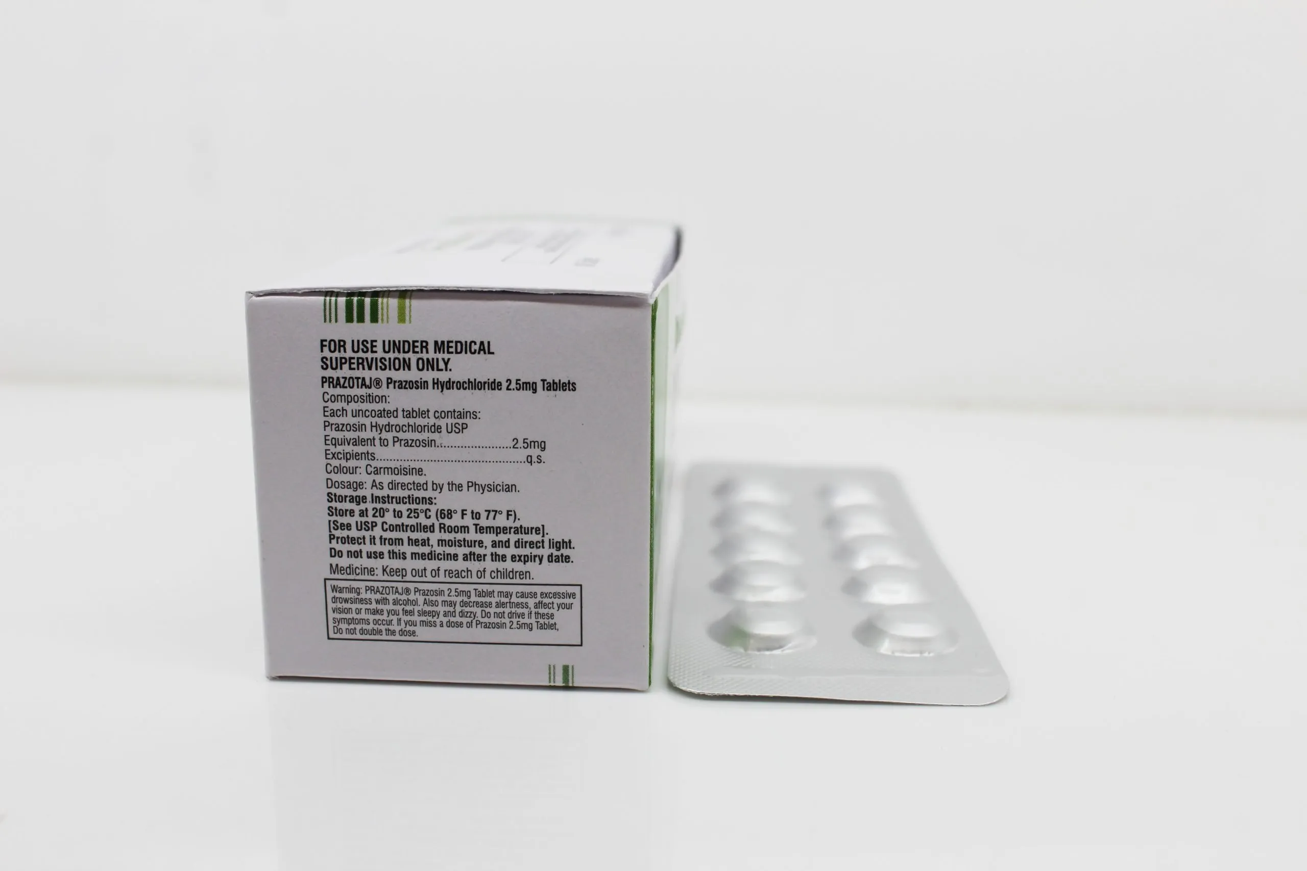 Prazosin Hcl 2.5mg Tablets Manufacturer & Supplier
