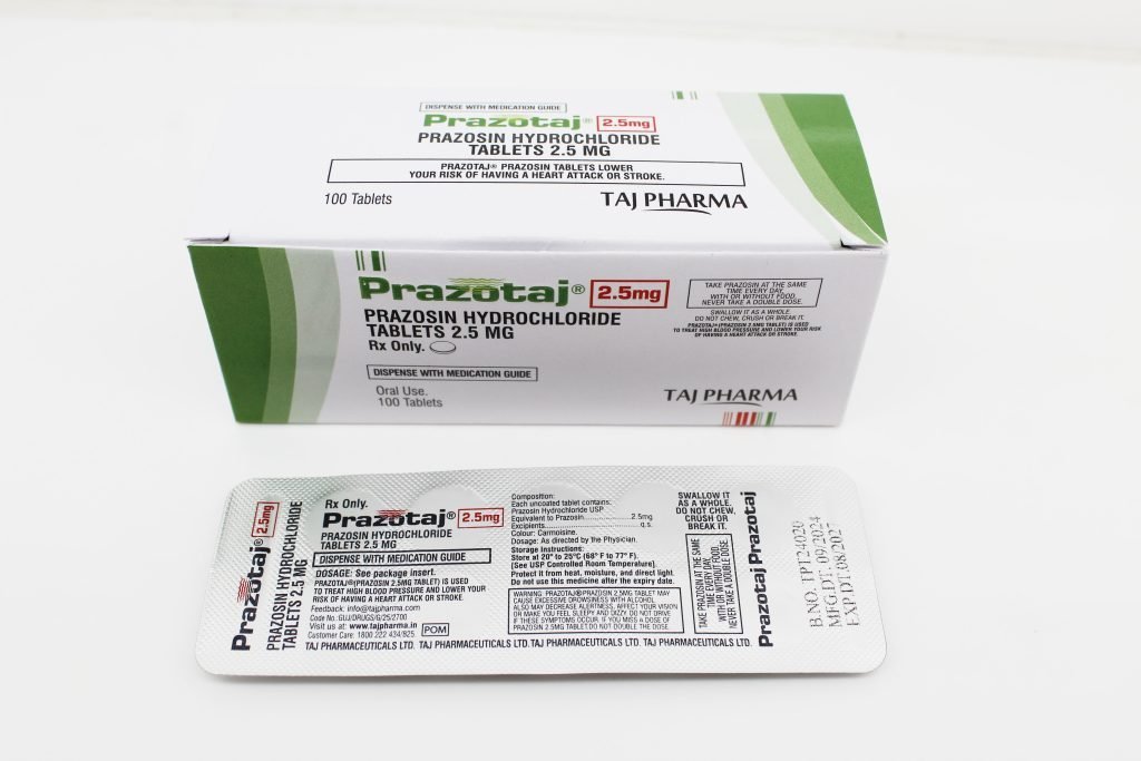 Prazosin Hcl 2.5mg Tablets Manufacturer from Mumbai