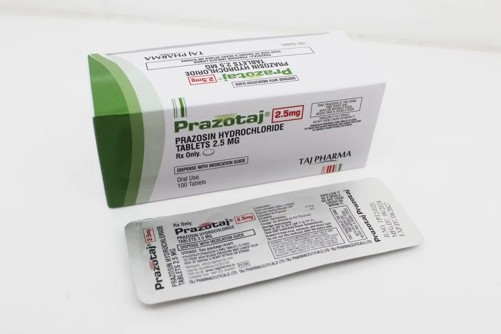 Prazosin Hydrochloride 2.5mg Tablets Manufacturer from Mumbai