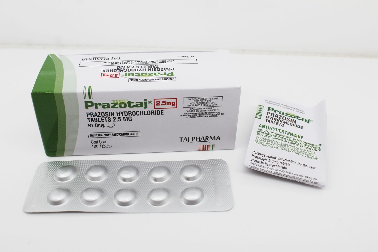 Prazosin Hydrochloride 2.5mg Tablets PAN India Manufacturer