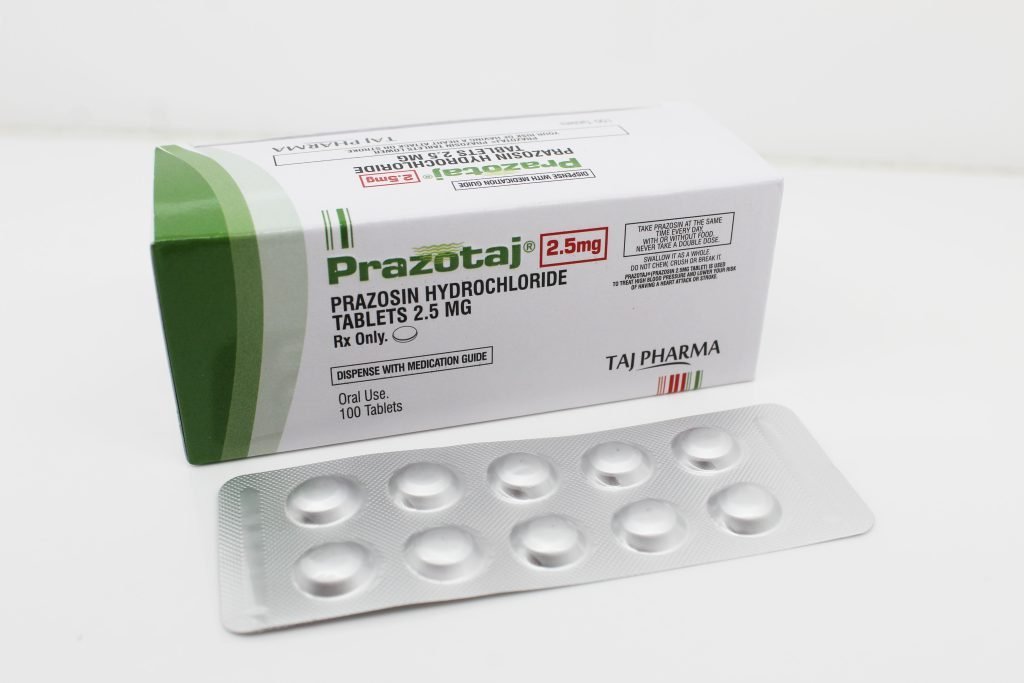 Prazosin Hydrochloride 2.5mg Tablets Suppliers in India