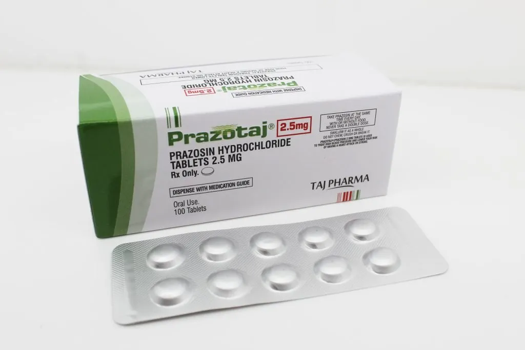 Prazosin Hydrochloride 2.5mg Tablets Suppliers in India