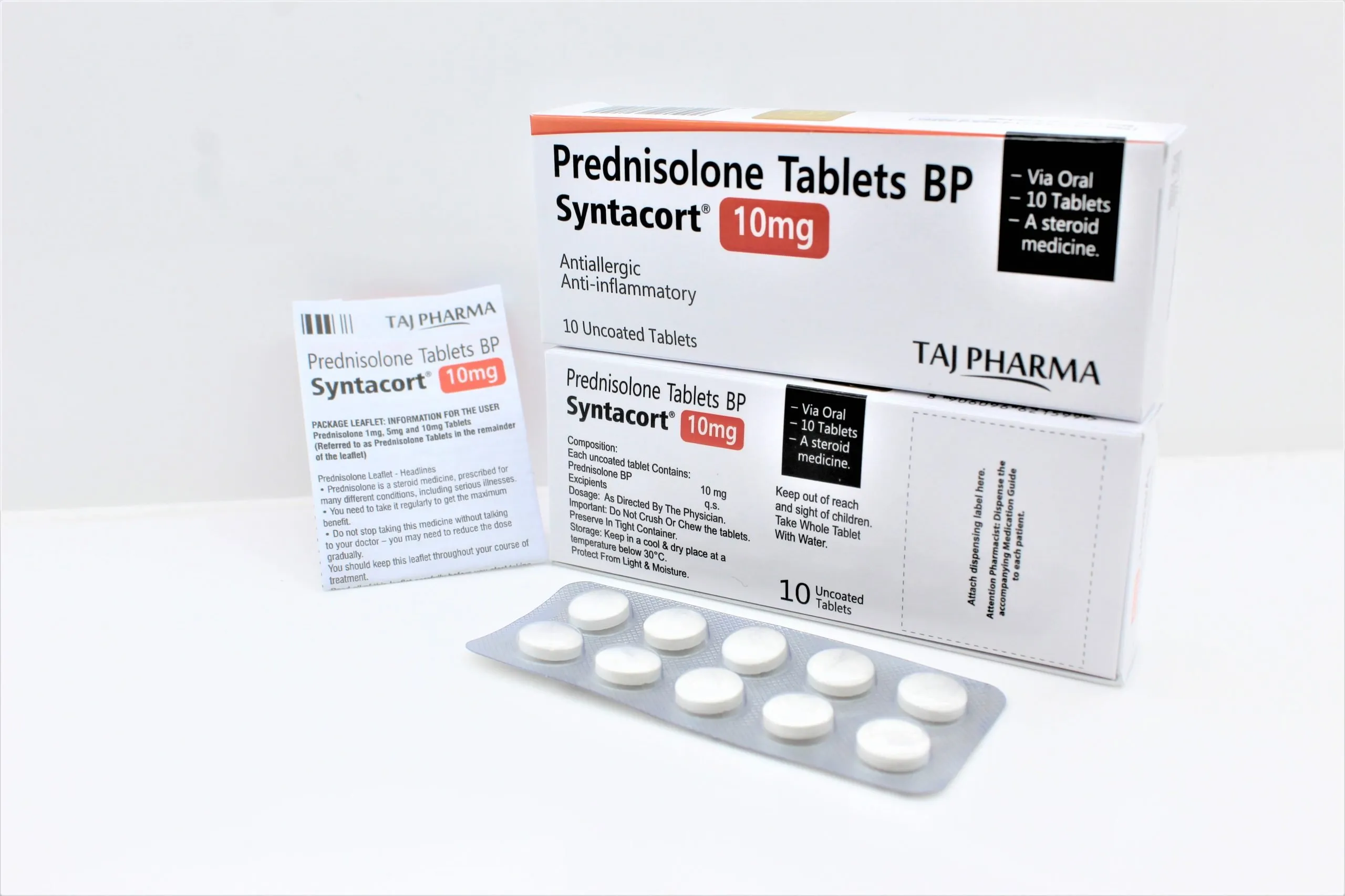 Taj Pharma India is one of the renowned prominent Manufacturers and Supplier of Prednisolone Tablets 10mg; We follow ICH norms for quality standards of Prednisolone Tablets BP best through the effective application of modern machinery based in Vapi, Gujarat, India.