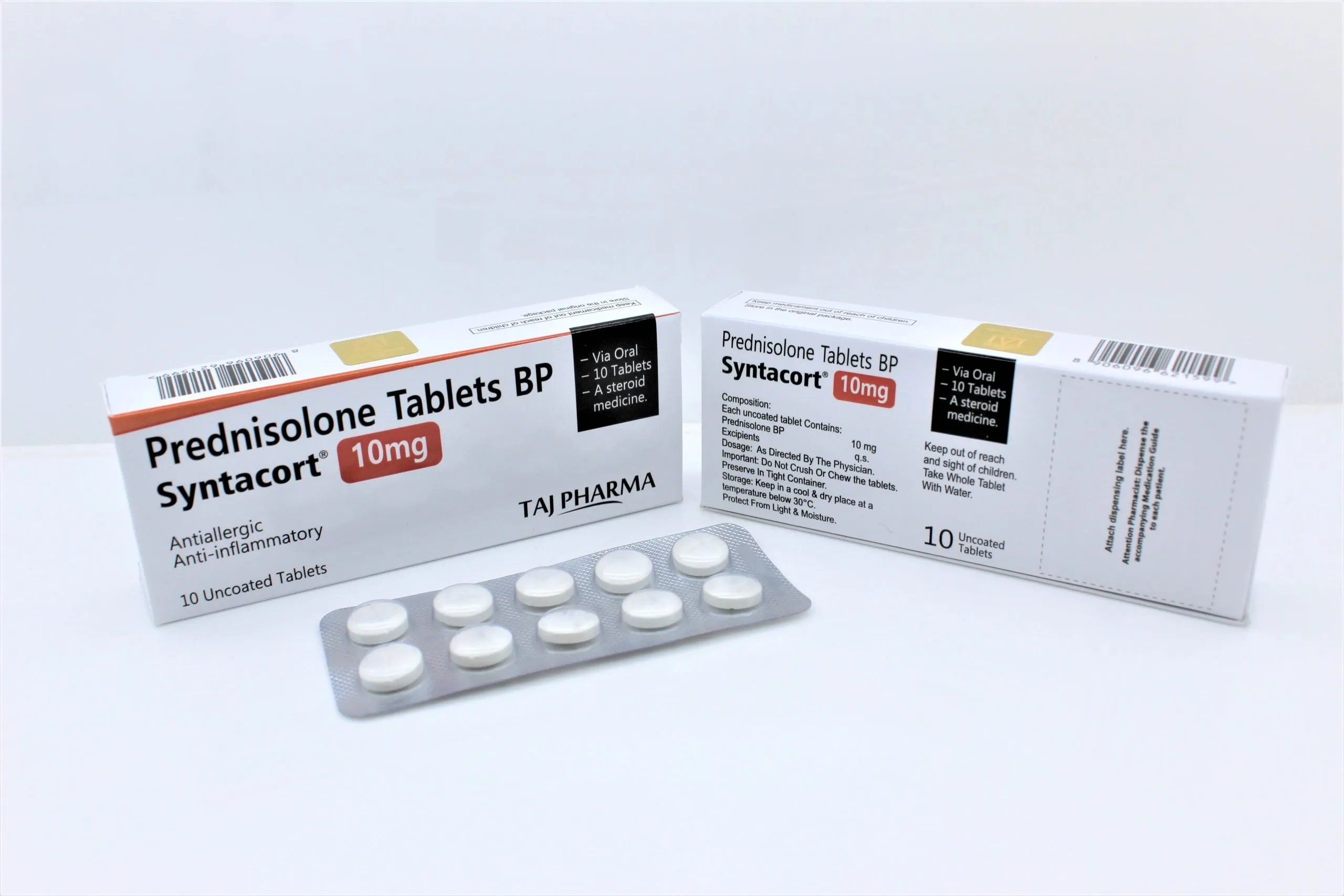 Taj Pharma is well known Prednisolone Tablets 10mg Supplier & Manufacturer in PAN India. FDA & GMP Approved Contract Manufacturers, Exporter.