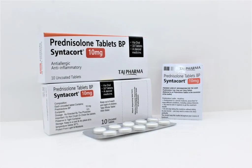 Prednisolone Tablets 10mg available Anticancer by Taj Pharma India; We are Mumbai-based leading Prednisolone Tablets BP Manufacturers & Exporters in PAN India and Overseas.