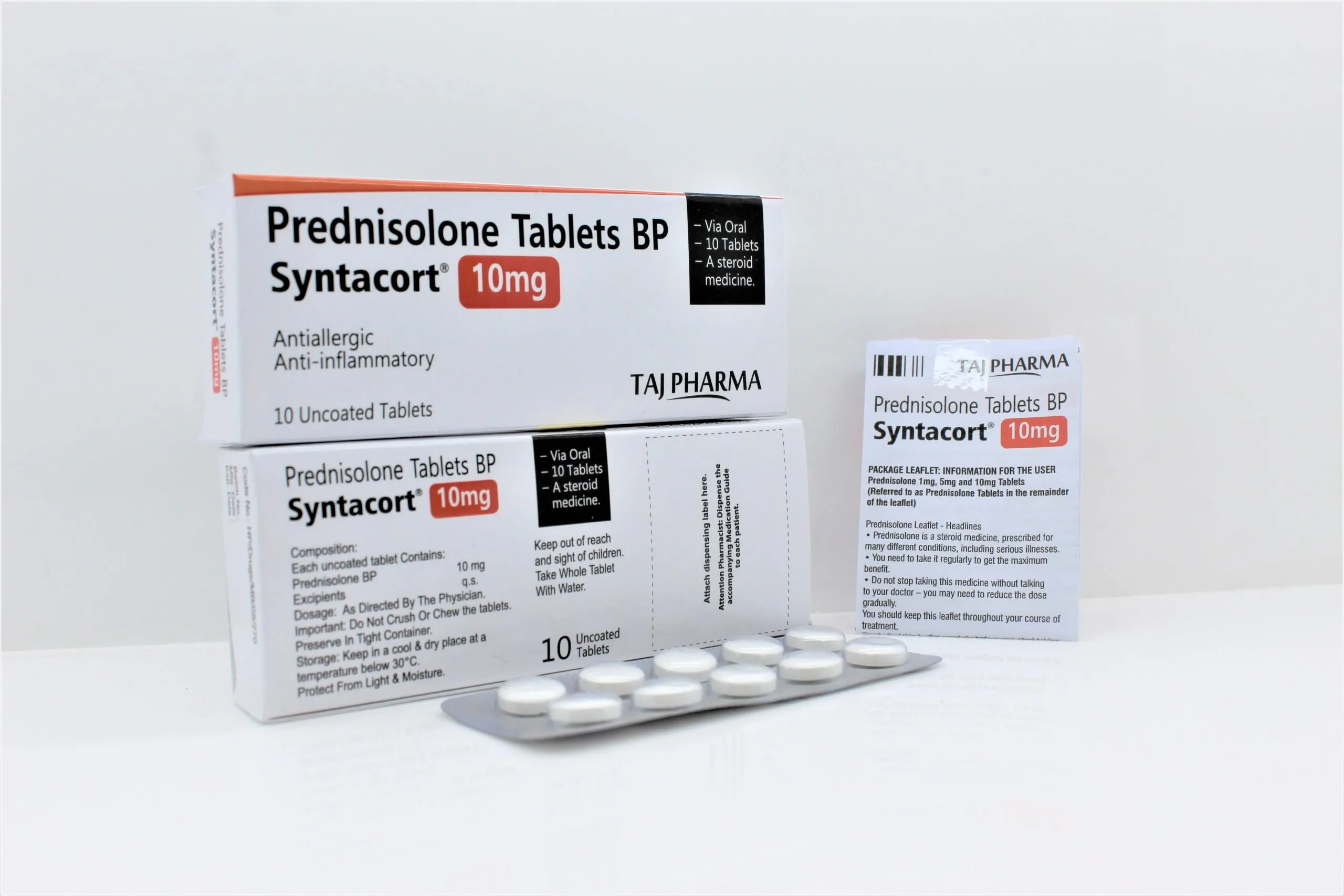 Prednisolone Tablets 10mg available Anticancer by Taj Pharma India; We are Mumbai-based leading Prednisolone Tablets BP Manufacturers & Exporters in PAN India and Overseas.