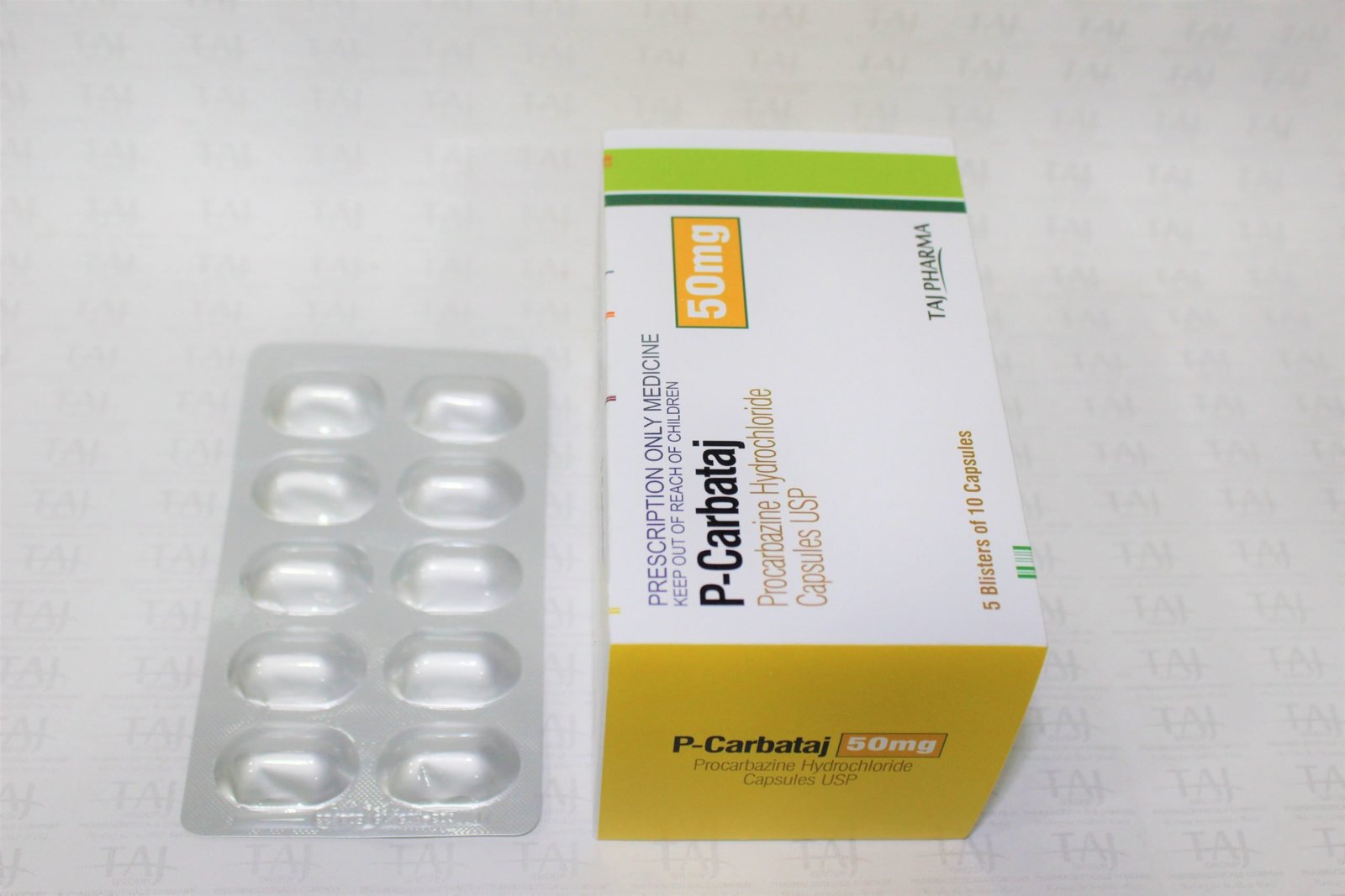 Procarbazine hydrochloride capsules manufacturer in India, Procarbazine hydrochloride capsules suppliers in India, Procarbazine hydrochloride capsules exporters in India, Procarbazine hydrochloride capsules manufacturer from India, Procarbazine hydrochloride capsules suppliers, Procarbazine hydrochloride capsules, Procarbazine hydrochloride capsules Taj Pharmaceuticals