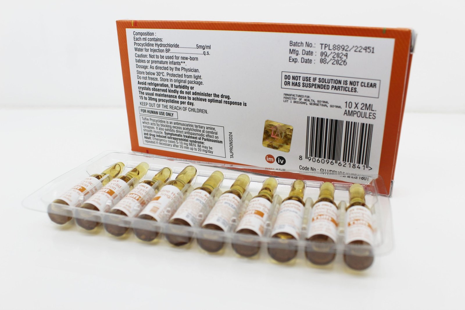Procyclidine Injection 5mg-ml Manufacturer from Mumbai