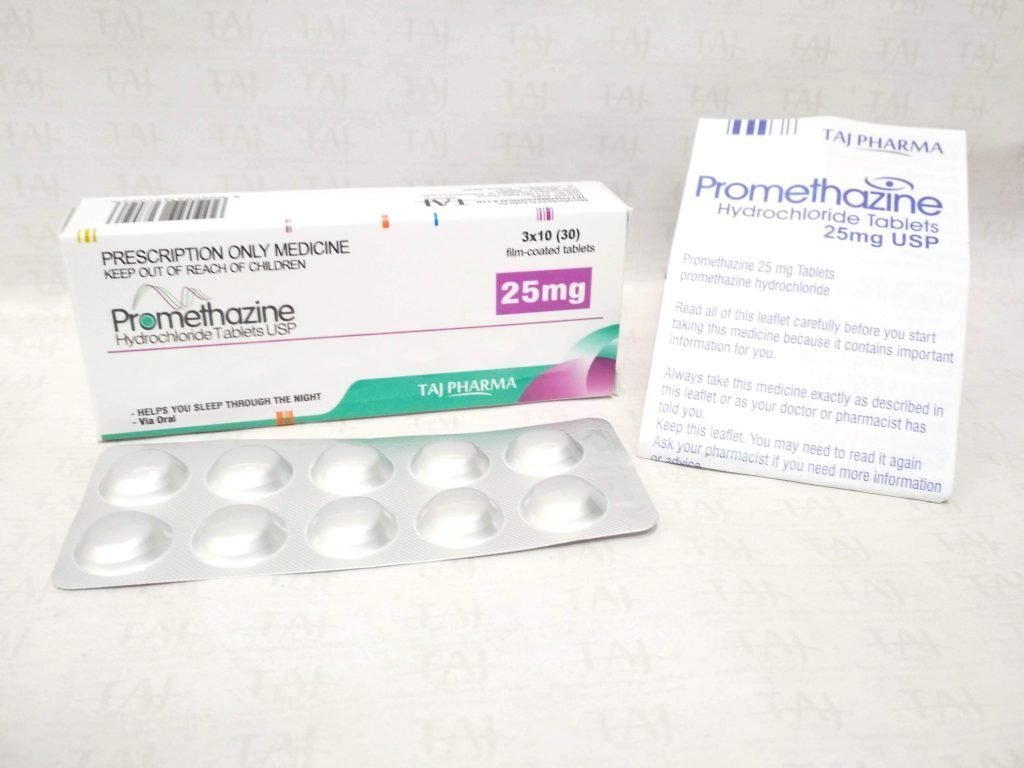 Promethazine Hydrochloride Tablets USP 25 mg Taj Pharma