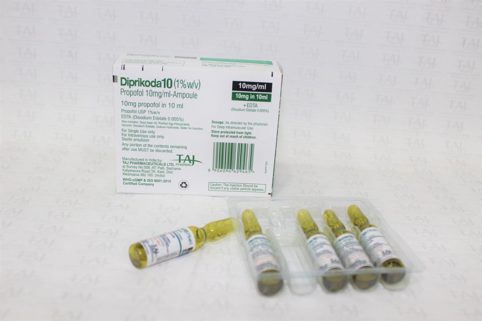 Propofol 1% 10mg manufacturers, Propofol 1% 10mg suppliers & exporters in India, Get contact for Propofol 1% 10mg manufacturing companies from India. Taj Pharma is leading Propofol 1% 10mg Manufacturers, Propofol 1% 10mg Suppliers in India, Propofol 1% 10mg