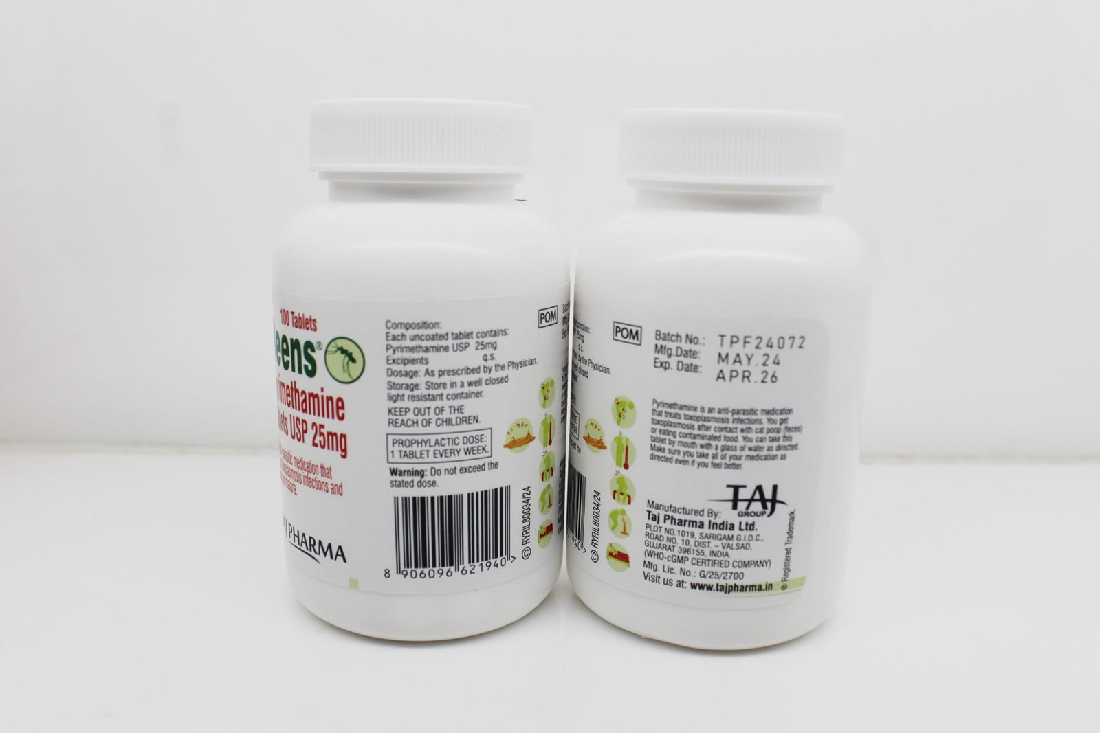 Pyrimethamine USP 25mg Tablets Supplier Vapi Gujarat