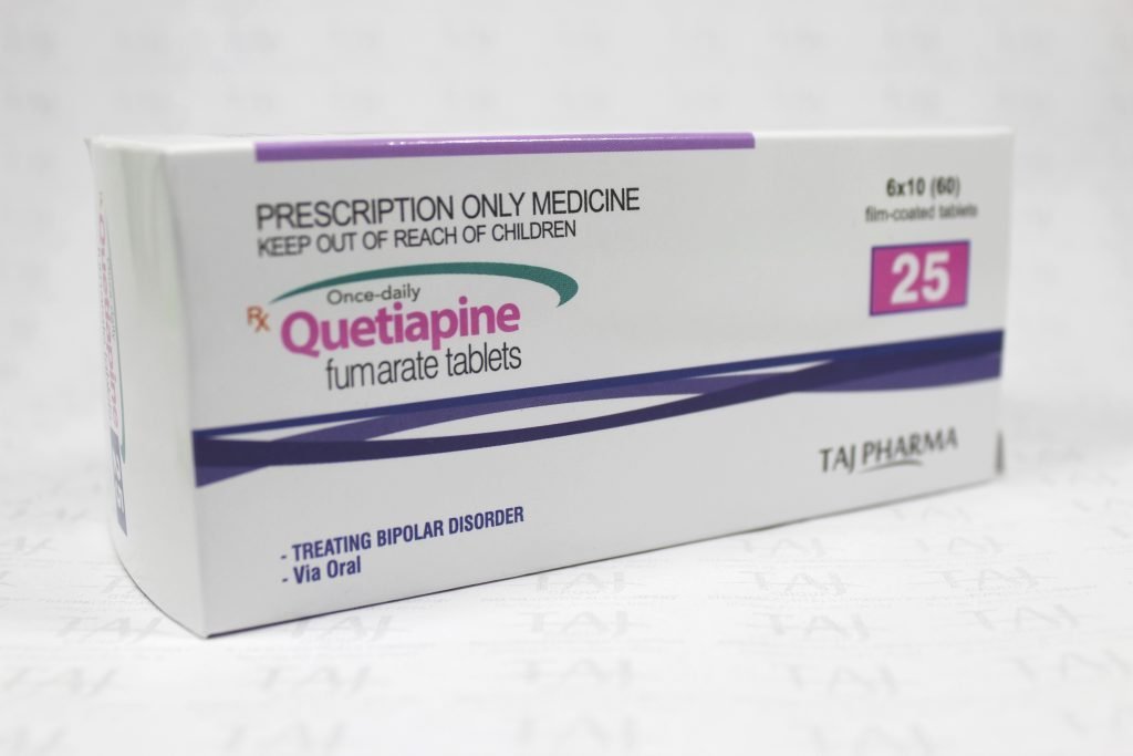 Quetiapine fumarate tablets 25mg Taj Pharma
